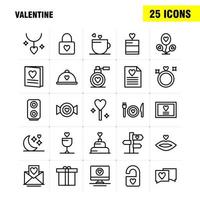 Valentinszeilen-Icon-Pack für Designer und Entwickler Ikonen der Datei Liebesromantik-Valentinsbild Liebesromantik-Valentinsgrußvektor vektor
