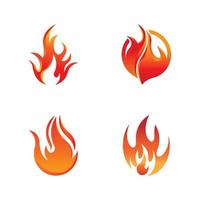 Feuerlogo-Designillustration und Feuersymbol vektor