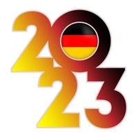 Lycklig ny år 2023 baner med Tyskland flagga inuti. vektor illustration.