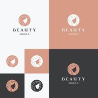 Schönheit Frau Logo Symbol flache Designvorlage vektor