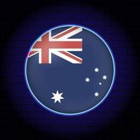 neon Australien flagga. vektor illustration.