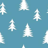 Weihnachtsbaum nahtlose Muster handgezeichnet im Doodle-Stil. silhouette, einfach, minimalismus, monochrom, skandinavisch. Tapeten, Packpapier, Textilhintergrund vektor
