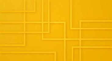 abstrakte geometrische 3d-quadratische streifenlinien papier geschnittener hintergrund mit realistischen dekorationsmustern der gelben farben vektor