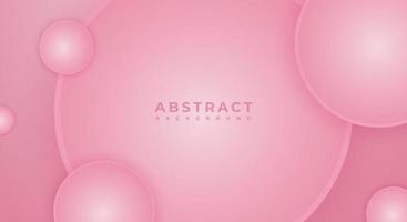 abstrakt 3d bakgrund cirkel rosa papperssår lager med kopia Plats för text eller meddelande vektor