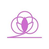 Baumwoll-Logo-Icon-Design vektor