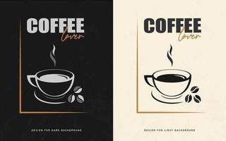 Kaffeeliebhaber-T-Shirt-Design-Vorlage vektor