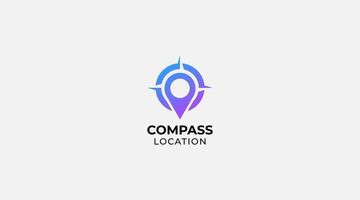 kompass plats ikon vektor logotyp design illustration