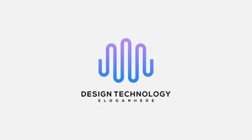 Design-Technologie-Vektor-Logo-Design-Vorlage vektor