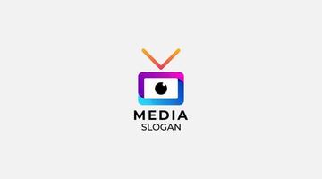 abstraktes Medien-Vektor-Logo-Design Auge-Logo vektor