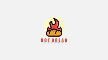 Heißbrot-Logo für Bäckerei-Vektor-Logo-Design-Vorlage vektor