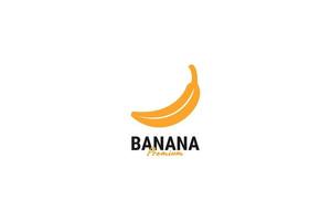 flache Bananen-Logo-Vektor-Design-Vorlage-Illustration vektor