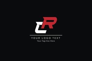 cr brev logotyp design. kreativ modern c r brev ikon vektor illustration.