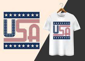 USA typografi trendig t-shirt design vektor