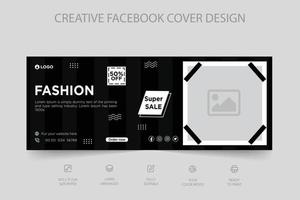 modern dynamisk Facebook omslag och social media posta webb baner mall för uppkopplad mode försäljning vektor