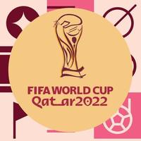 fotboll boll grafisk design vektor illustration. qatar kopp eleganta bakgrund lutning