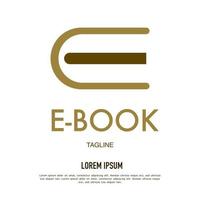 E-Buch-Logo flach icon.vector Illustration. vektor