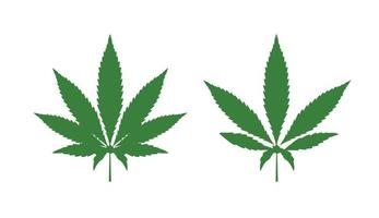 cannabis leafs uppsättning vektor