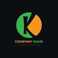 Buchstabe k abstraktes Logo-Symbol. Monogramm-Emblem des Alphabets. grafisches Symbol für Corporate Business Identity..eps vektor