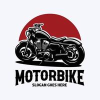 Motorrad-Silhouette-Logo-Vektor-Lager-Illustration. am besten für Automobil-T-Shirt-Design vektor