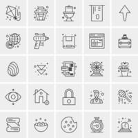 25 universelle Business-Icons Vektor kreative Icon-Illustration zur Verwendung in Web- und Mobilprojekten