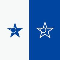 Bangladesch-Flagge Sternlinie und Glyphe solides Symbol blaues Banner Linie und Glyphe solides Symbol blaues Banner vektor