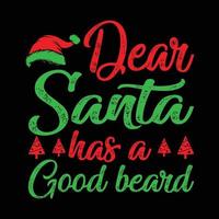 Der liebe Weihnachtsmann hat einen guten Bart vektor