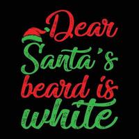 Der Bart des lieben Weihnachtsmanns ist weiß vektor