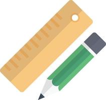 Lineal-Bleistift-Vektorillustration auf einem Hintergrund. Premium-Qualitätssymbole. Vektorsymbole für Konzept und Grafikdesign. vektor