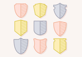 Freies Emblem Shields Vektor