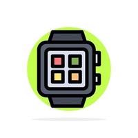 Electronic Home Smart Technology Uhr abstrakte Kreis Hintergrund flache Farbe Symbol vektor