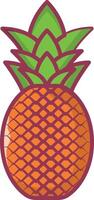 ananas vektor illustration på en bakgrund. premium kvalitet symbols.vector ikoner för koncept och grafisk design.