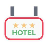 Hotelboard-Vektorillustration auf einem Hintergrund. Premium-Qualitätssymbole. Vektorsymbole für Konzept und Grafikdesign. vektor