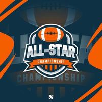 American Football All Stars Championship modernes Logo vektor