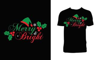 frohe weihnachten dekoratives t-shirt design vektor