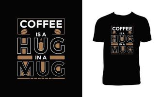 Kaffee kalligrafisches T-Shirt-Design vektor