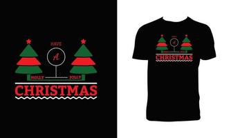 frohe weihnachten dekoratives t-shirt design vektor