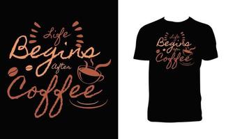 Kaffee-T-Shirt-Design vektor