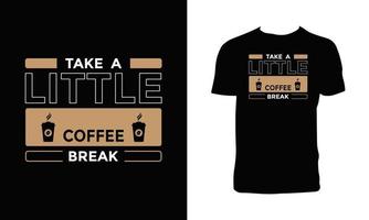 Kaffee kalligrafisches T-Shirt-Design vektor