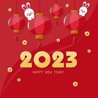 Vektorhintergrund Chinesisches Neujahr 2023 vektor