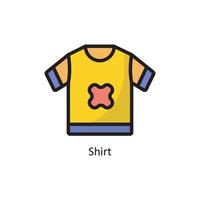 Shirt Vektor gefüllt Umriss Icon Design Illustration. Housekeeping-Symbol auf weißem Hintergrund Eps 10-Datei