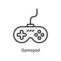 Gamepad-Vektor-Gliederung-Icon-Design-Illustration. Housekeeping-Symbol auf weißem Hintergrund Eps 10-Datei vektor