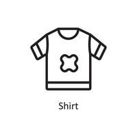 Shirt-Vektor-Gliederung-Icon-Design-Illustration. Housekeeping-Symbol auf weißem Hintergrund Eps 10-Datei vektor