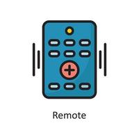 Remote-Vektor gefüllte Umriss-Icon-Design-Illustration. Housekeeping-Symbol auf weißem Hintergrund Eps 10-Datei vektor