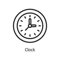 Uhrvektor gefüllte Entwurfsikonen-Designillustration. Housekeeping-Symbol auf weißem Hintergrund Eps 10-Datei vektor