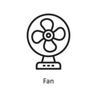 Fan-Vektor-Gliederung-Icon-Design-Illustration. Housekeeping-Symbol auf weißem Hintergrund Eps 10-Datei vektor