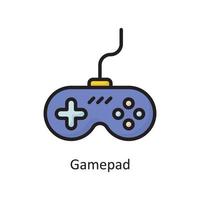 Gamepad-Vektor gefüllte Umriss-Icon-Design-Illustration. Housekeeping-Symbol auf weißem Hintergrund Eps 10-Datei vektor