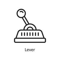 Hebel-Vektor-Gliederung-Icon-Design-Illustration. Housekeeping-Symbol auf weißem Hintergrund Eps 10-Datei vektor