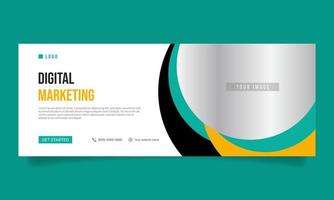 Banner-Vorlagendesign für digitale Marketingagenturen für soziale Medien. - Vektor. vektor