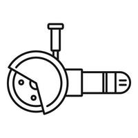 Arbeitswinkelschleifer-Symbol, Umrissstil vektor