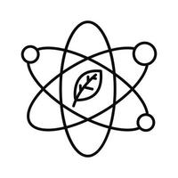 Blattatom-Symbol, Umrissstil vektor